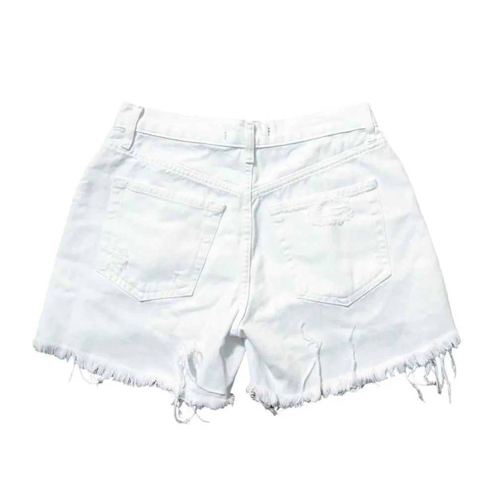 Free People Makai Cut Off Jean Shorts‎ Optic White New with Tag! 27